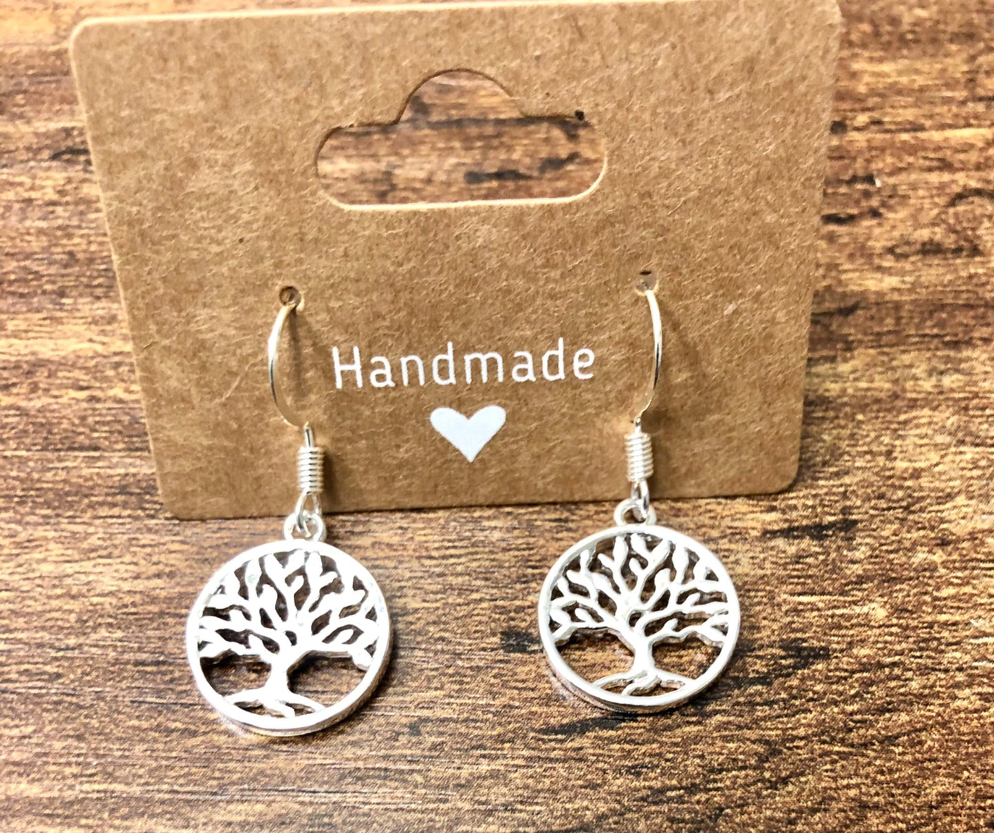 015165 Silver Tree of Life Earrings - 1
