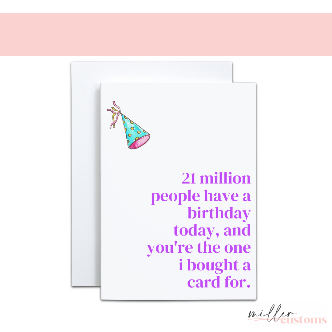 060-101 - Greeting Card - 21 Million People - 1