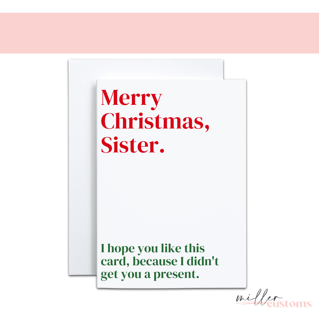 060-081 - Greeting Card - Merry Christmas, Sister - 1