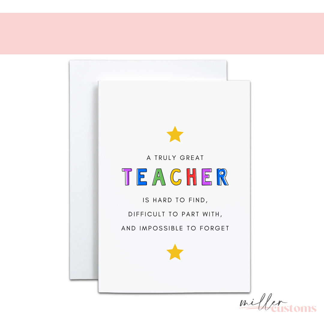 060073 - Greeting Card - Truly Great Teacher - 1