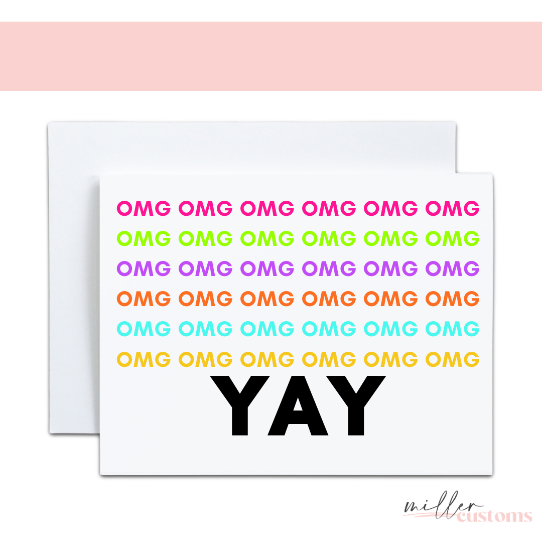 060230 - Greeting Card - OMG YAY - 1