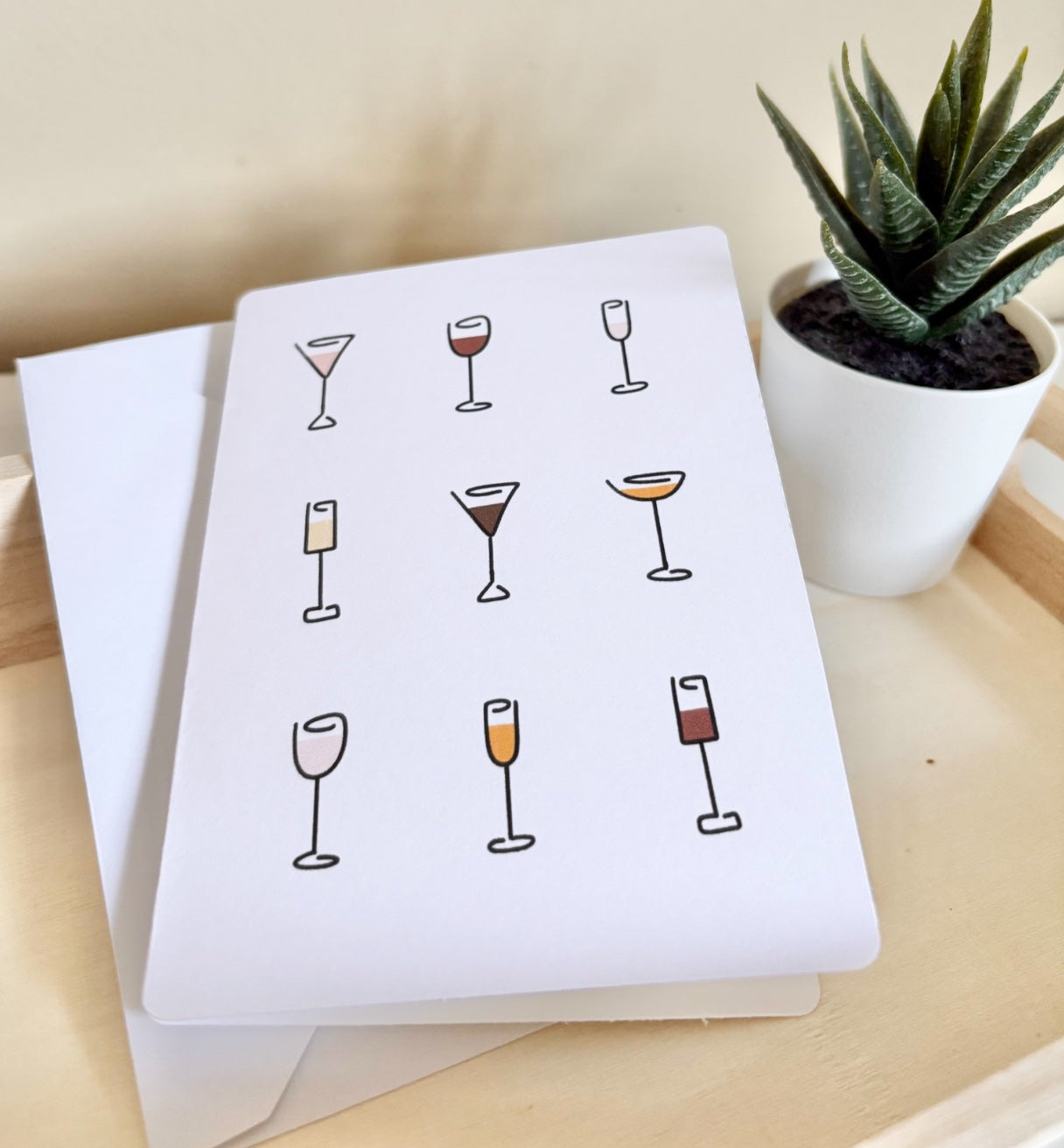 055002 Cocktails Full Sized Card - 1