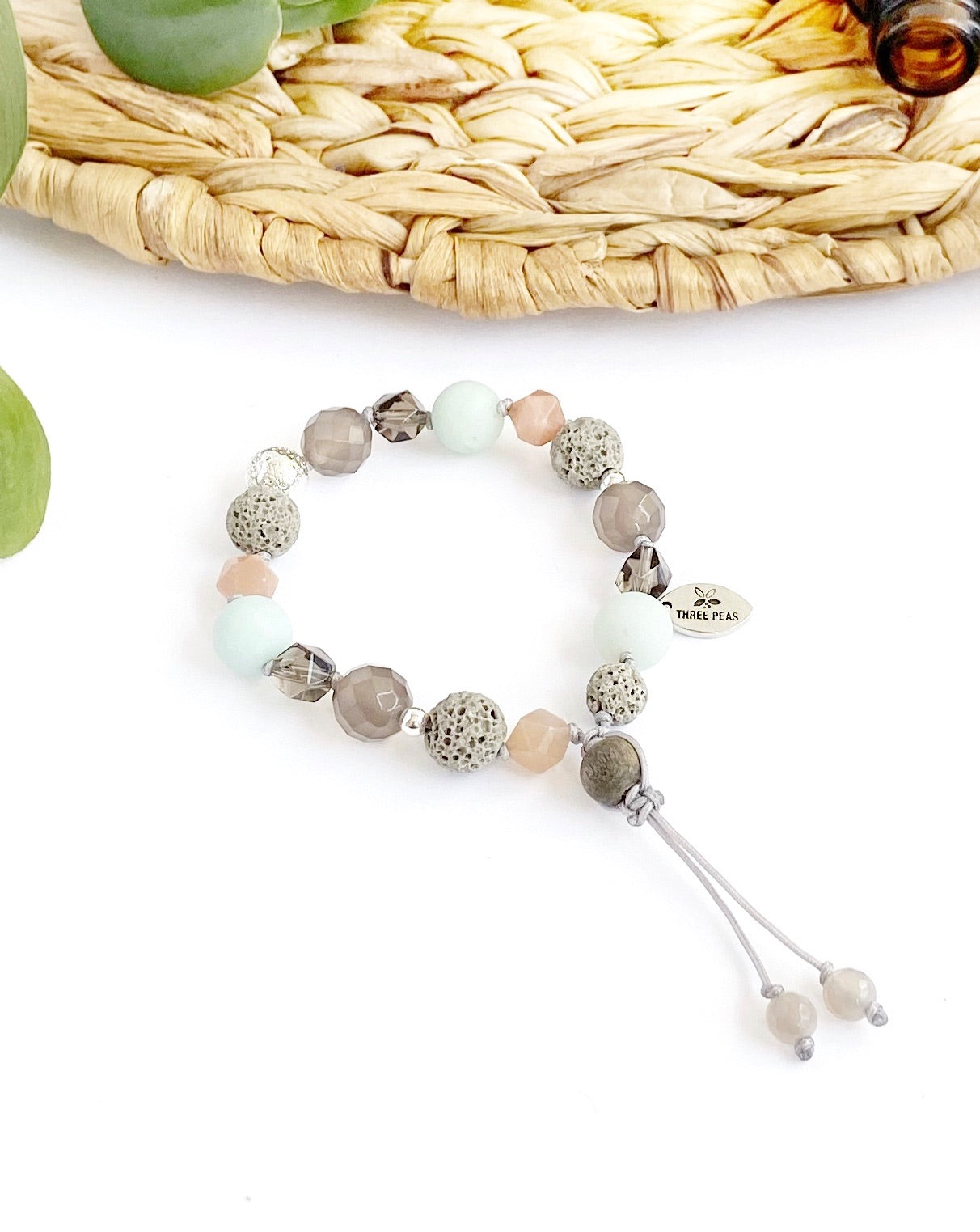 017-021 Adjustable Diffuser Bracelet - peach - 3