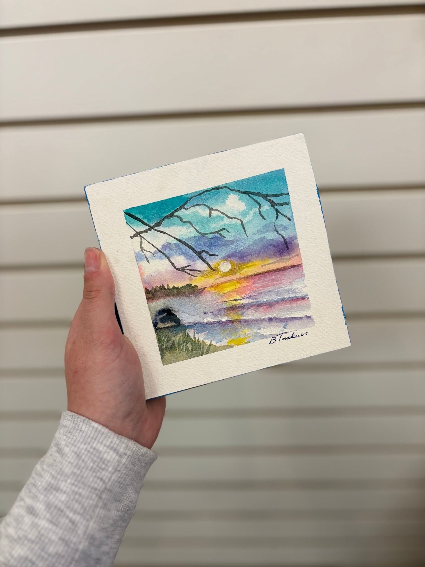 096008 Original Water colour cube