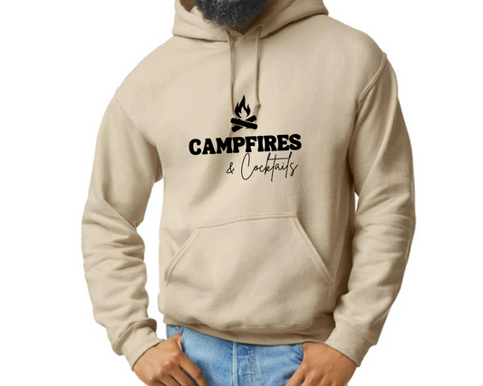 006002 - Campfires and Cocktails Adult Hoodie - 1