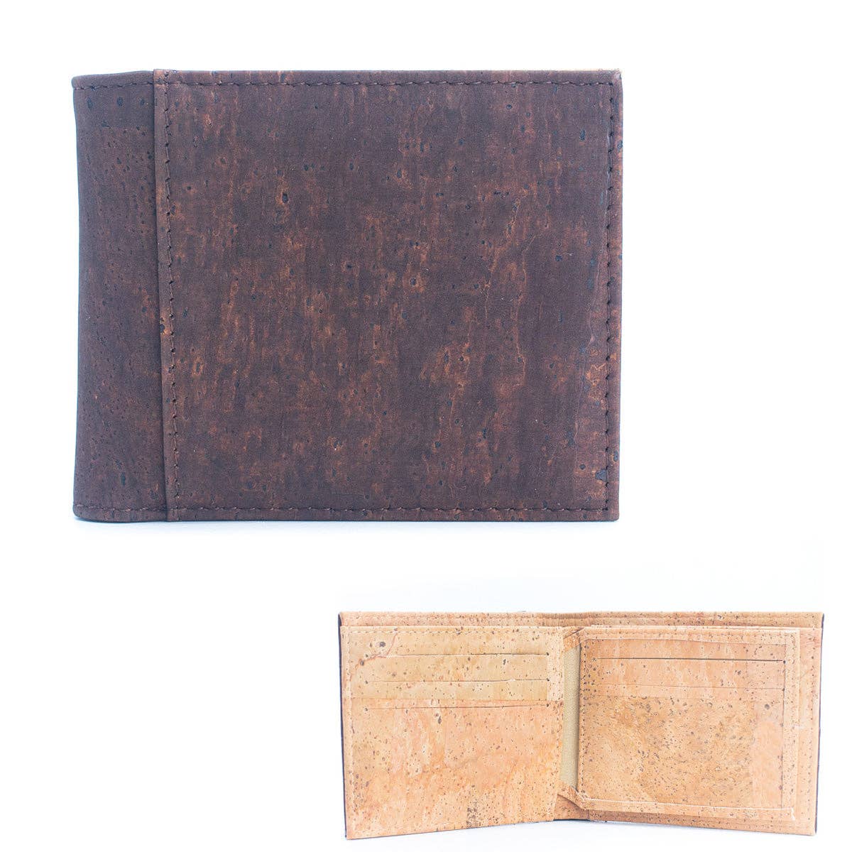 024077 Brown Cork Men's Cardholder Wallet
