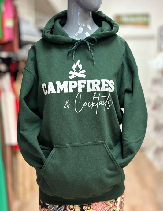 006002 - Campfires and Cocktails Adult Hoodie