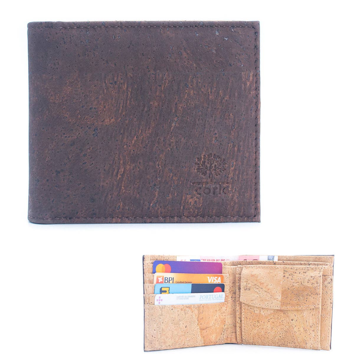 024078 Brown Cork Men's Wallet