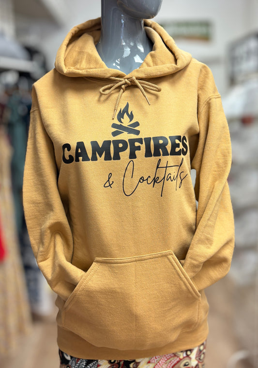 006002 - Campfires and Cocktails Adult Hoodie