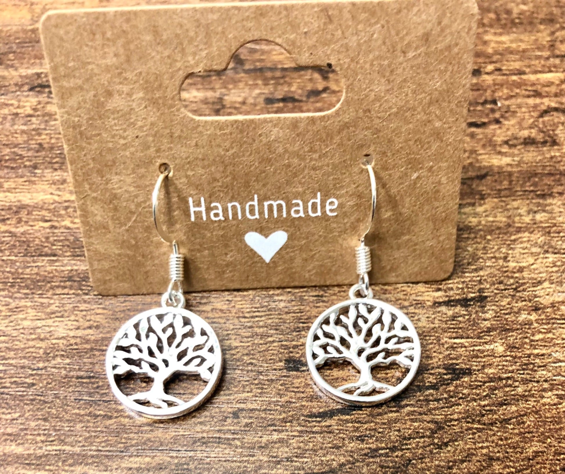 015165 Silver Tree of Life Earrings - 1