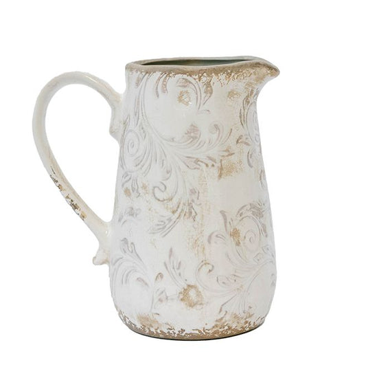 029-174  French Country Inspired Faded Scroll Pitcher - 1