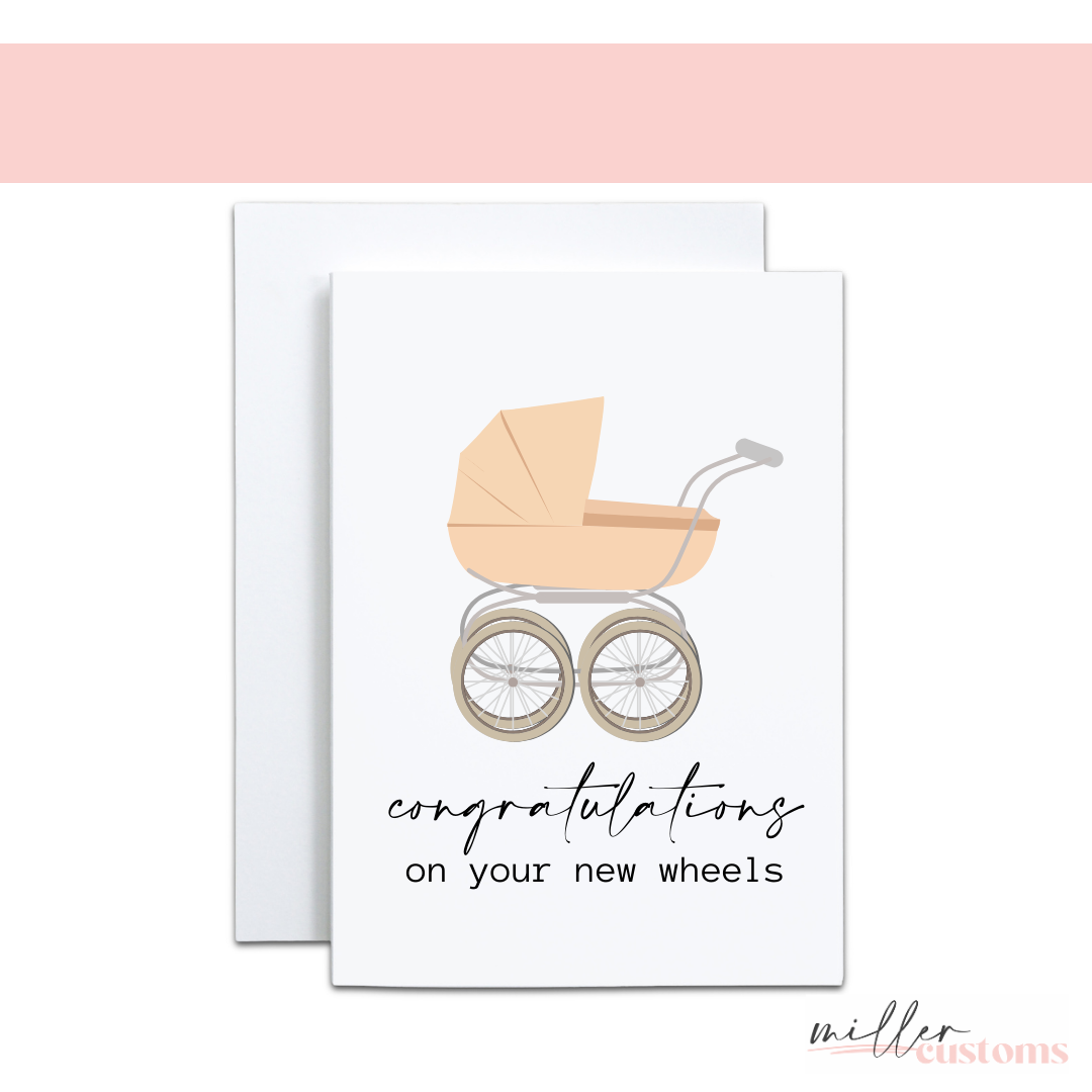 060-111 - Greeting Card - New Wheels - 1