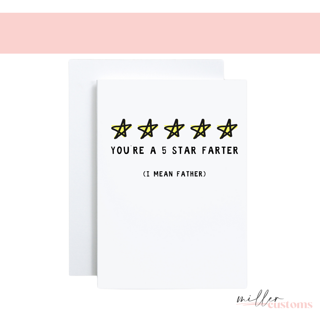 060241 - Greeting Card - 5 Star Farter - 1