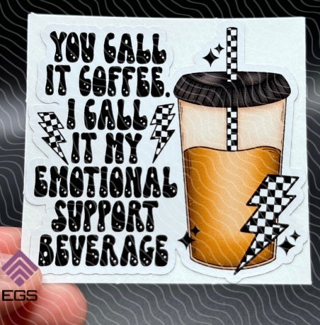 039032 Emotional Support Beverage Sticker  - 1