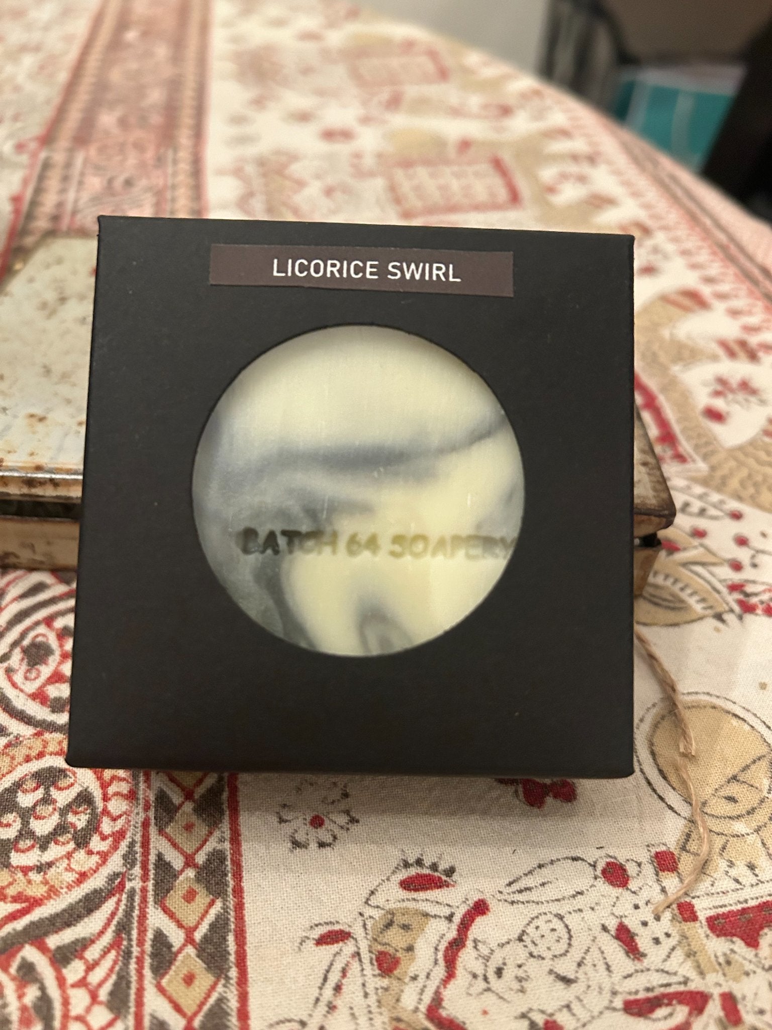 Hand-crafted soap - Licorice Swirl - 1