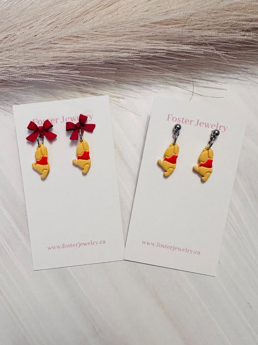 076001 bear earrings  - 1
