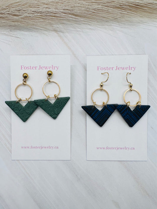 076002 chevron earrings - 1