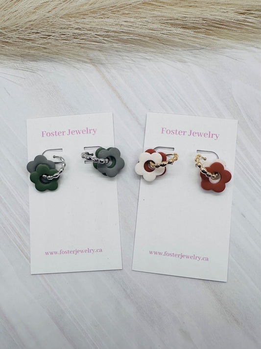076012 interchangeable Daisy earrings - 1