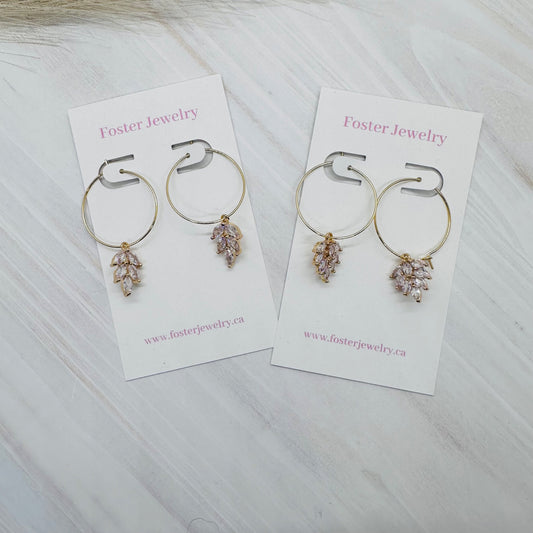 076014 CZ earrings  - 1