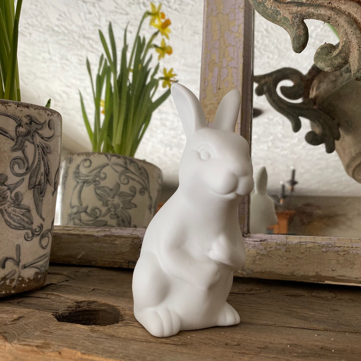 029-450  Petite White Rabbit Figure - 1