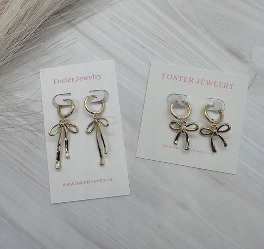 076024 Bow earrings  - 1