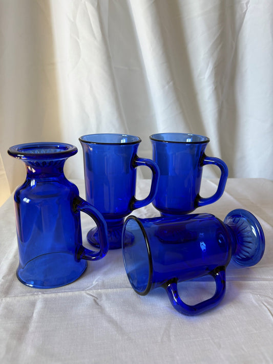 048032 - Cobalt Blue Glass Mugs - 1