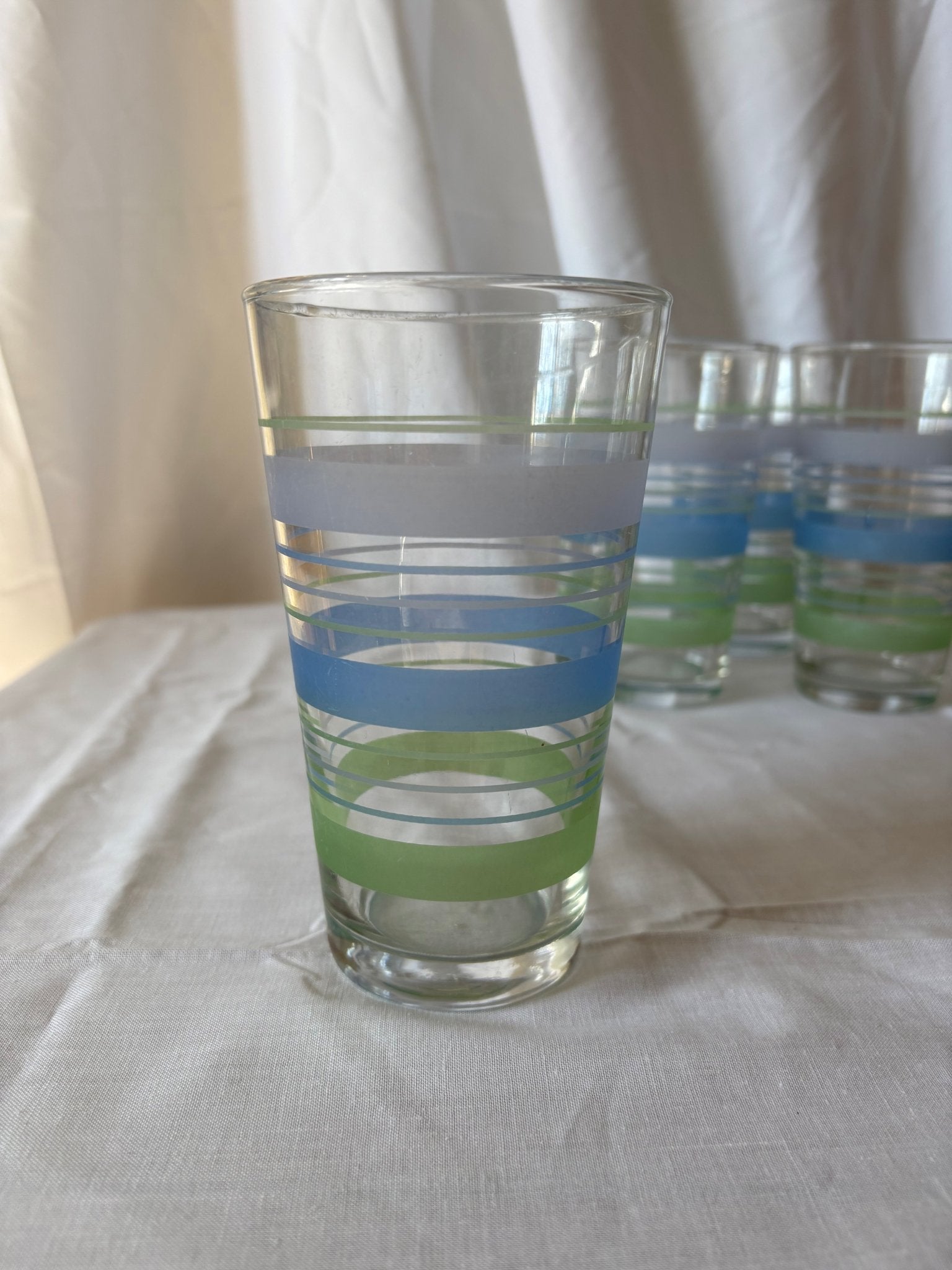048030 - Blue Striped Drinking Glasses - 2