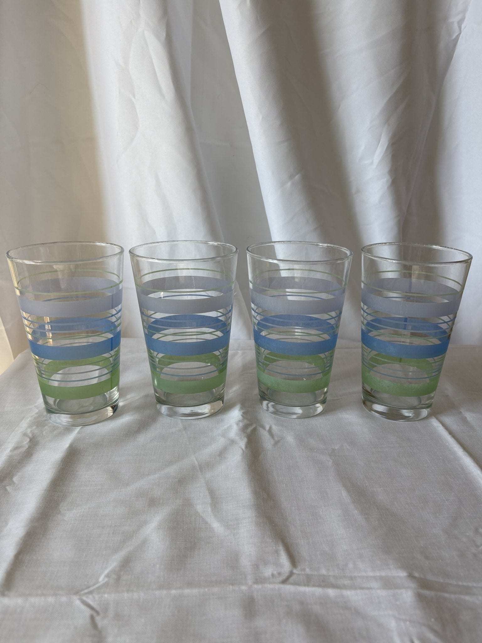 048030 - Blue Striped Drinking Glasses - 4