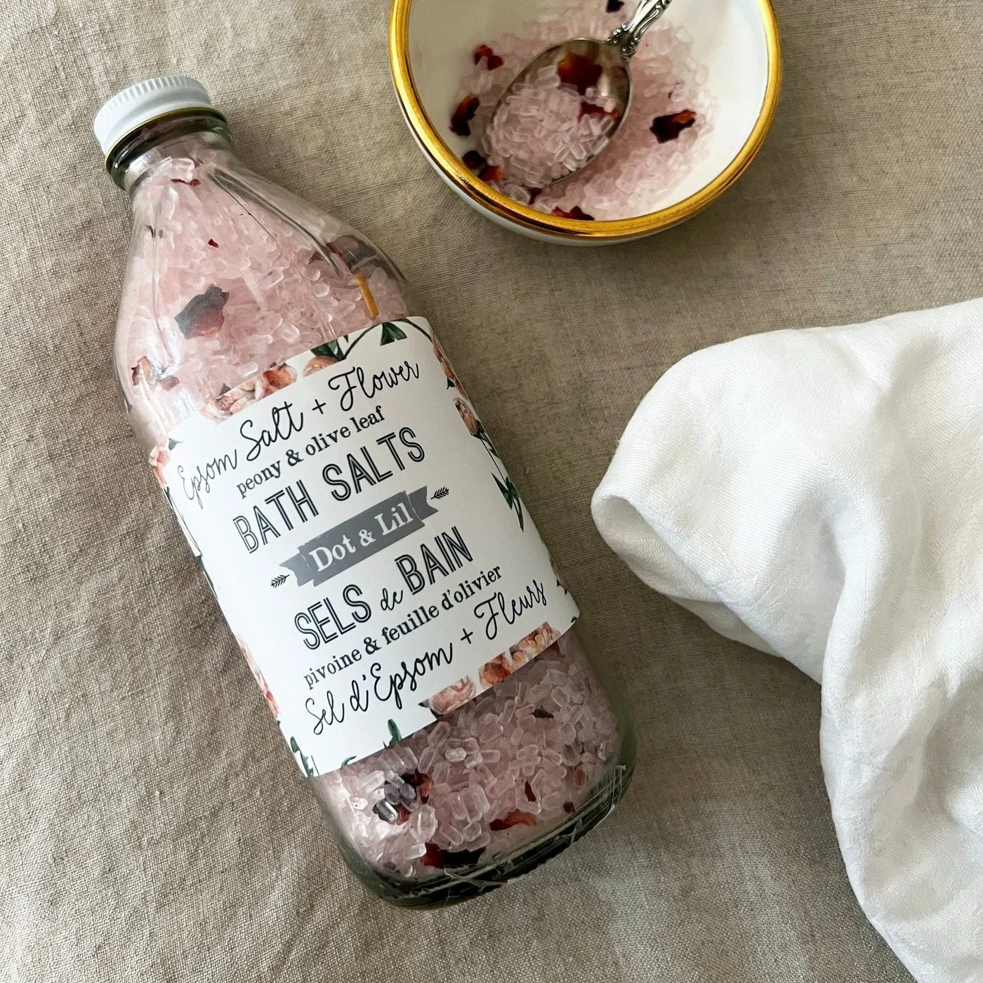 029000  Peony & Olive Leaf Bath Salts - 1