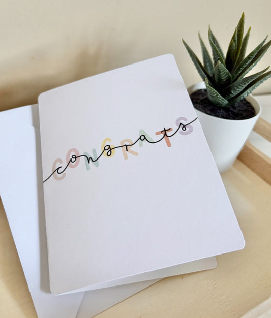 055004 Congrats Calligraphy Full Sized Card