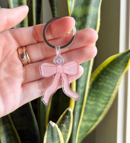 055015 Pink Bow Keychain - 1