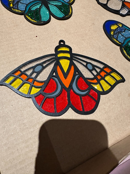 057-059 Fire Butterfly Suncatcher - 1