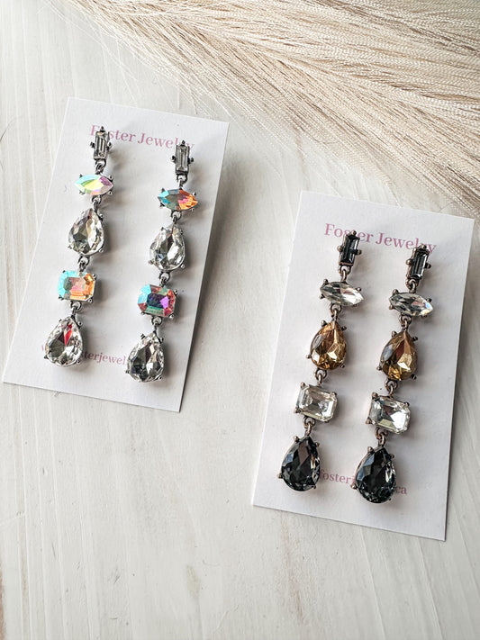 076047 tear dro- dangle earrings - 1