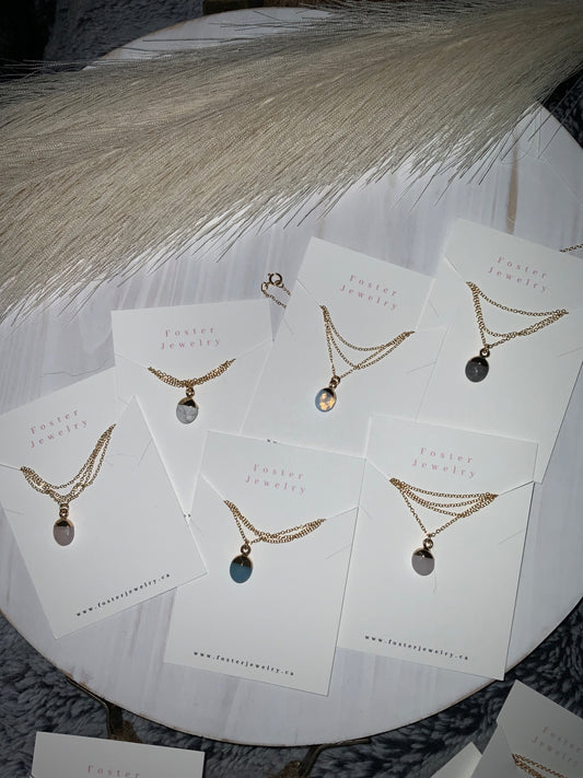 076044 round gemstone necklace - 1