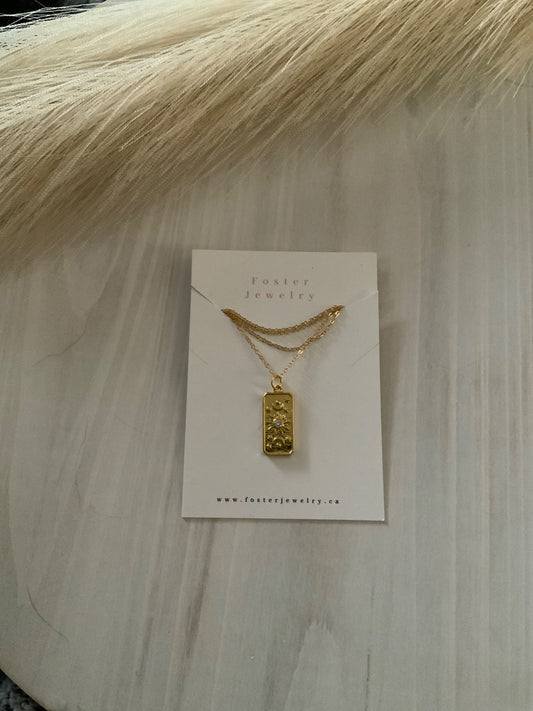 076040 Sun and moon necklace - 1