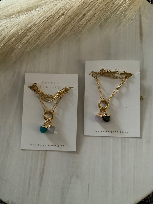 076041 Paperclip charm necklace - 1