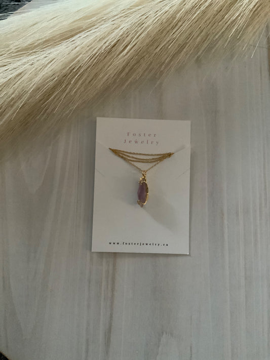 076043 Amethyst pendant necklace - 1