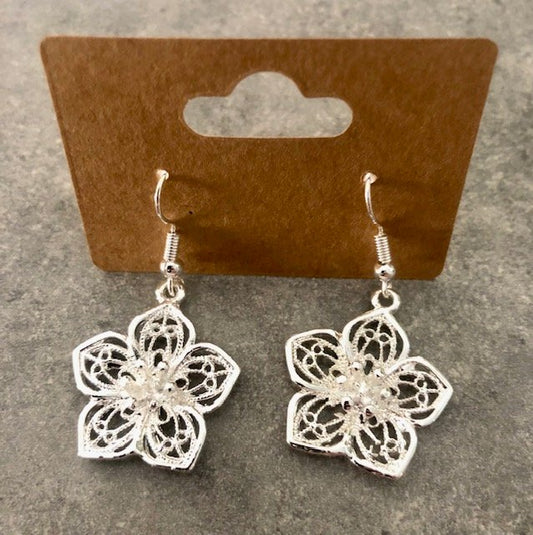 015033  Sterling Flower Earrings