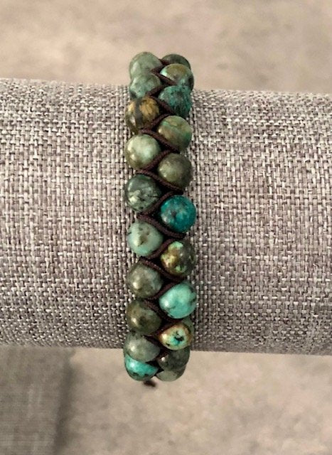 015067  African Turquoise Bead Bracelet