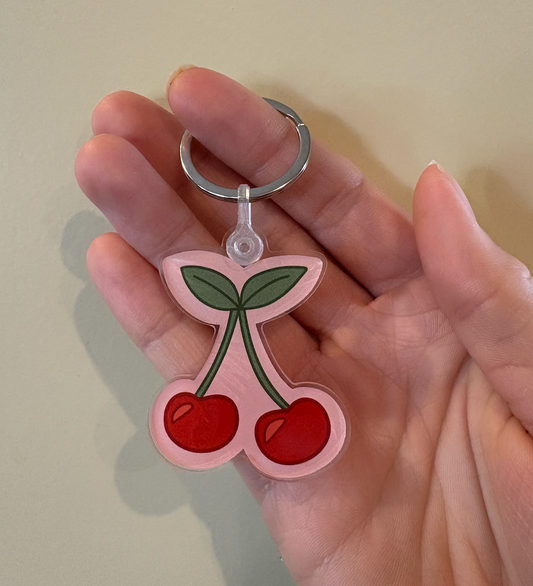 055022 Cherry Acrylic Keychain