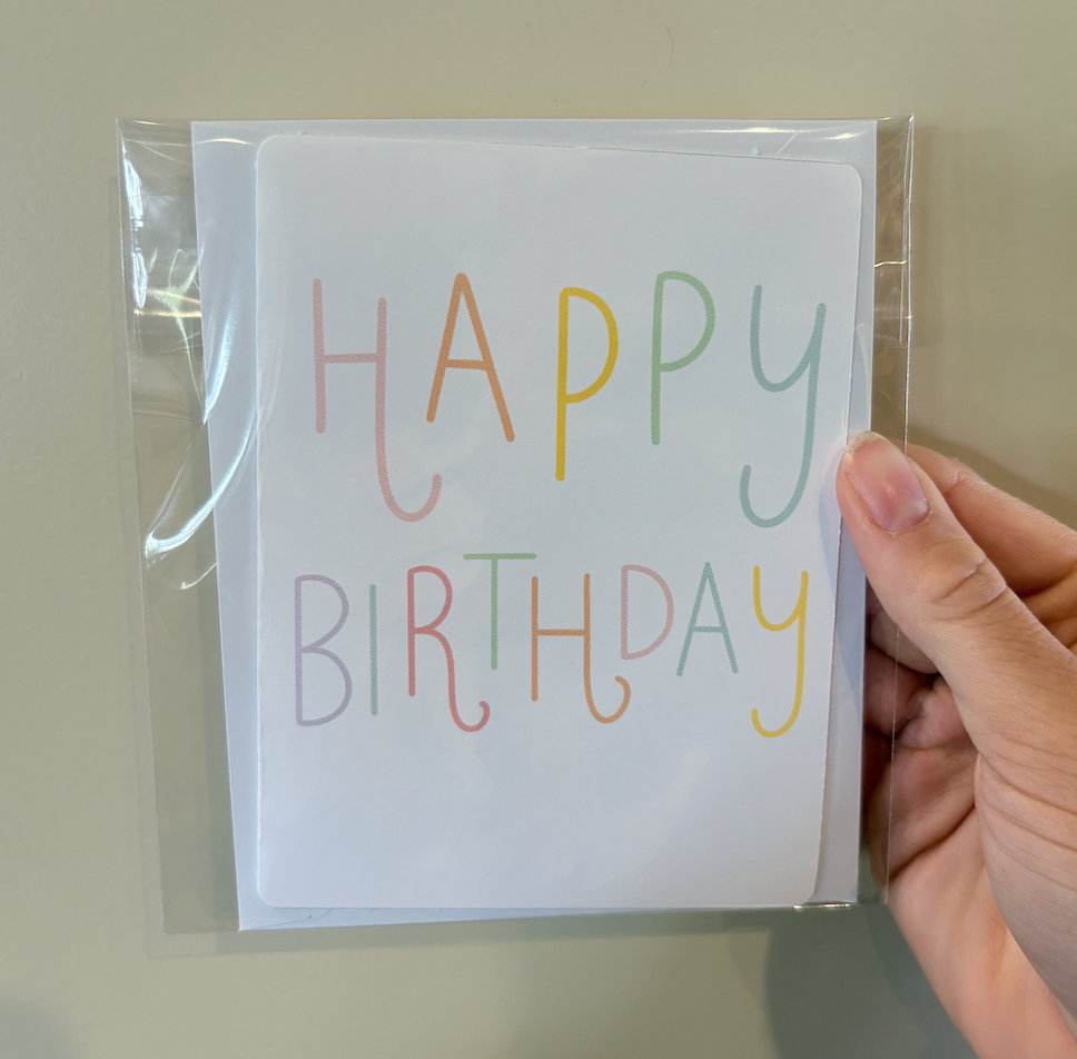 055019 Happy Birthday Pastel Full Sized Card