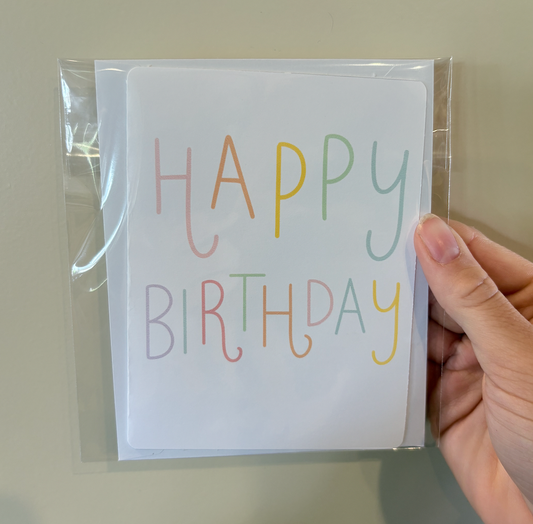 055019 Happy Birthday Pastel Full Sized Card