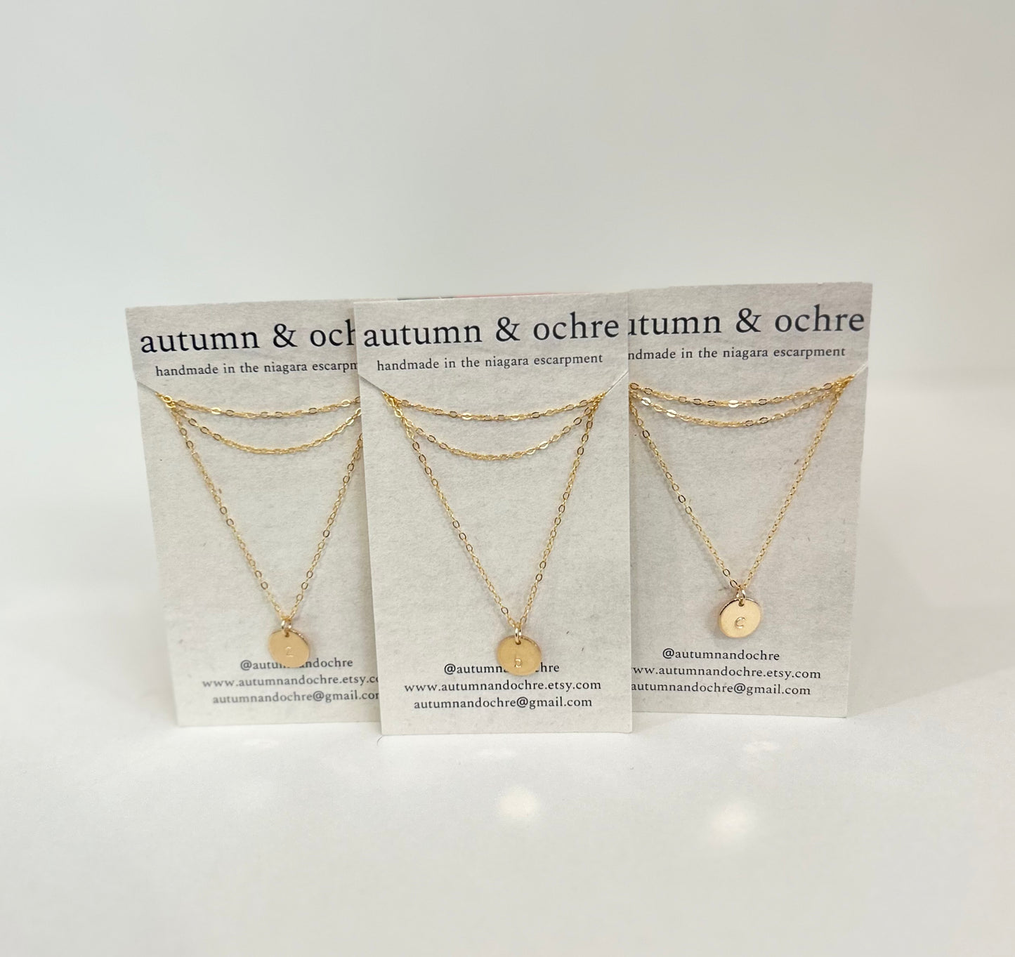 025005 - GOLD Initial Necklaces