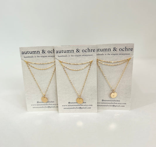 025005 - GOLD Initial Necklaces