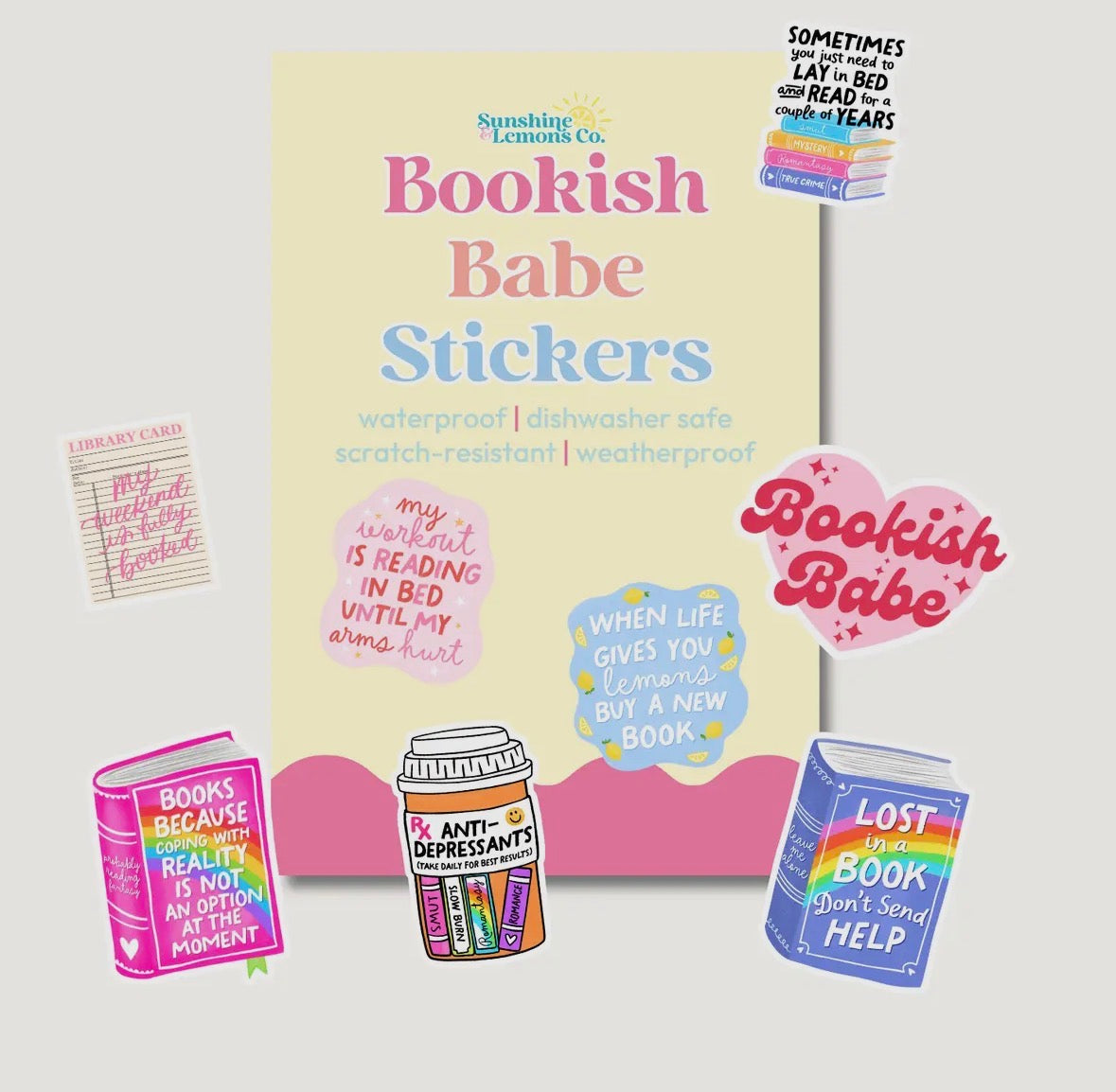 024004 Bookish Babe - Vinyl Sticker Pack