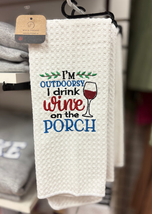 045008- I'm Outdoorsy I drink wine on the porch