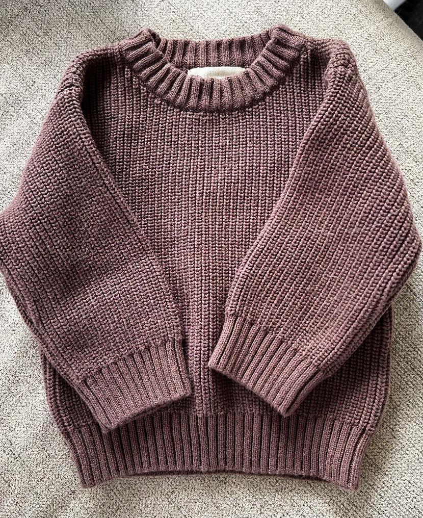 042-022-Knit Sweater-Deep Mauve - 1