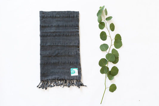 105003- Volcanic Sand- Stonewash Turkish Hand Towel - 1
