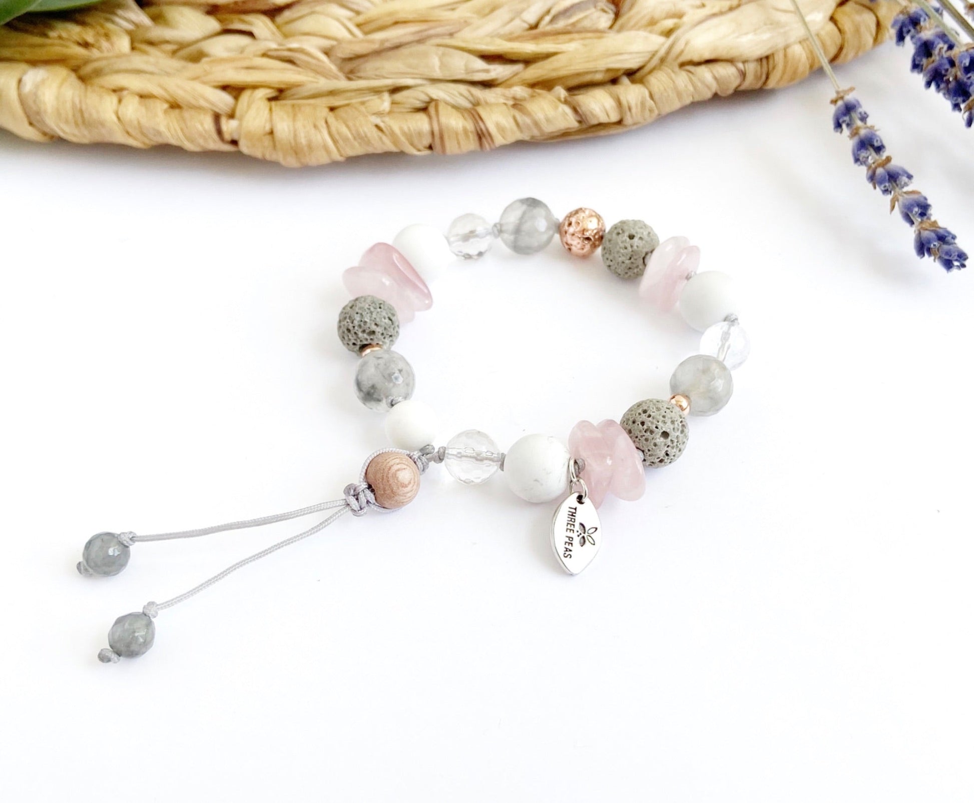 017-016 Adjustable Diffuser Bracelet - pinks - 1
